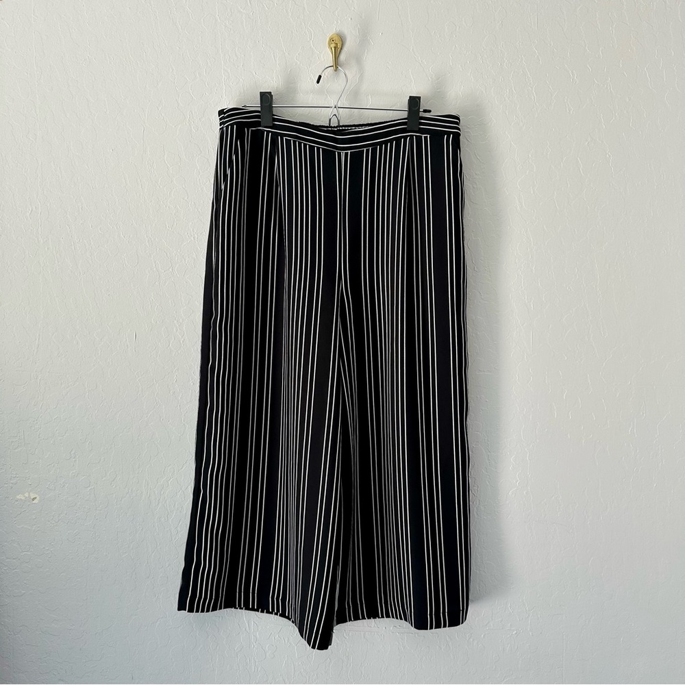 a new day Black and White Striped Wide Leg Pants